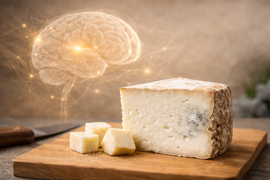 Sistema de recompensa cerebral activado al comer queso